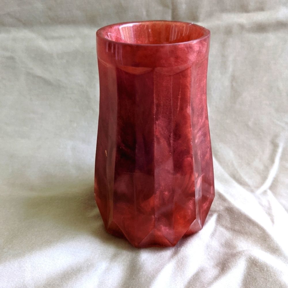 Handmade Red Resin Vase